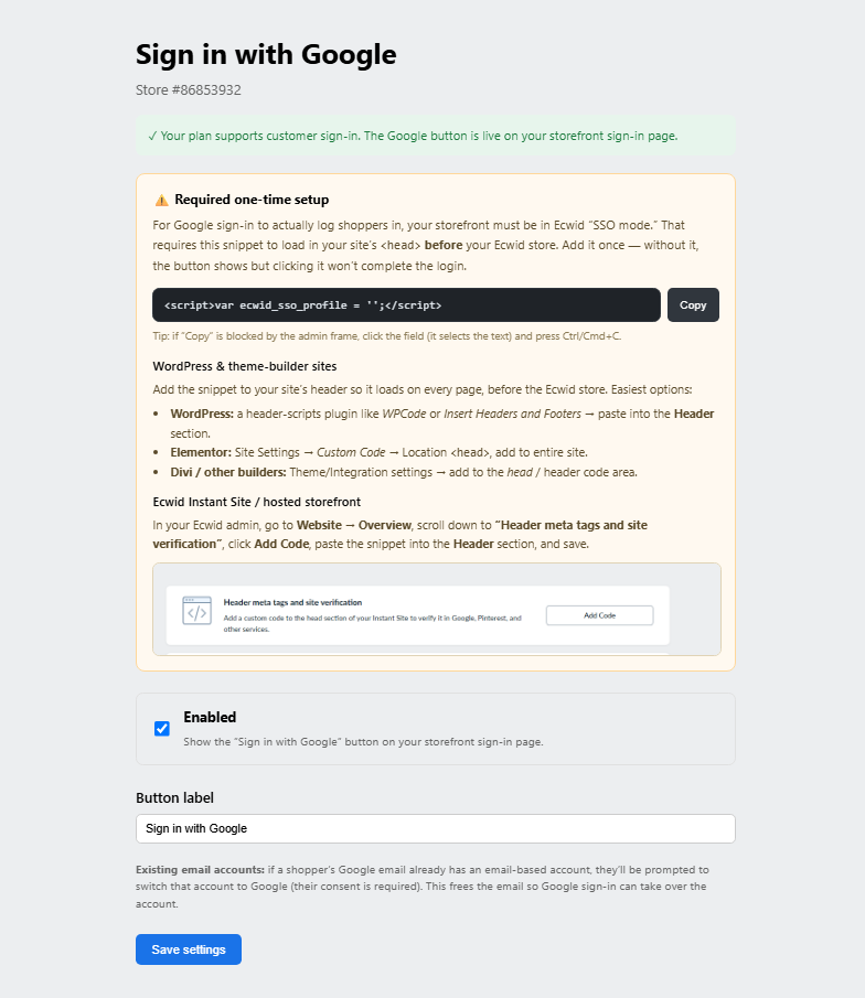 Login With Google screenshot