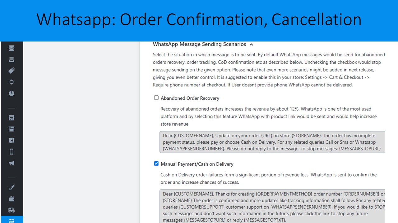 Marketing+Support on WhatsApp - Send abandoned cart notifications