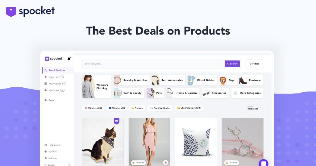 Spocket ‑ US and EU Dropshipping Suppliers